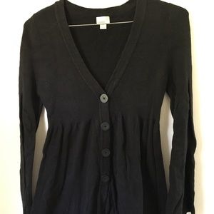 Black button up sweater